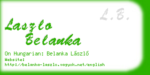 laszlo belanka business card